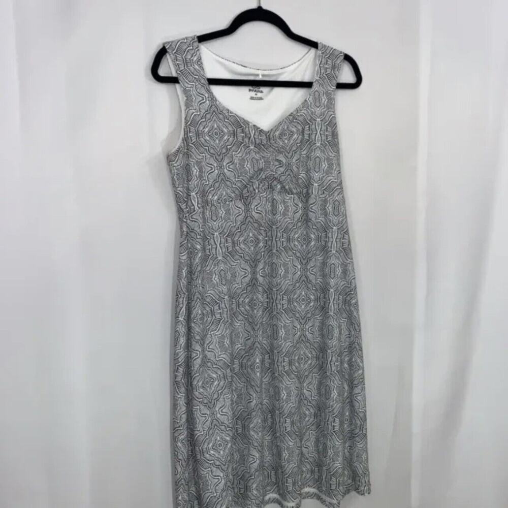 Prana Womens Viana Knit Dress Gray V Neck Size Medium - Picture 3 of 7